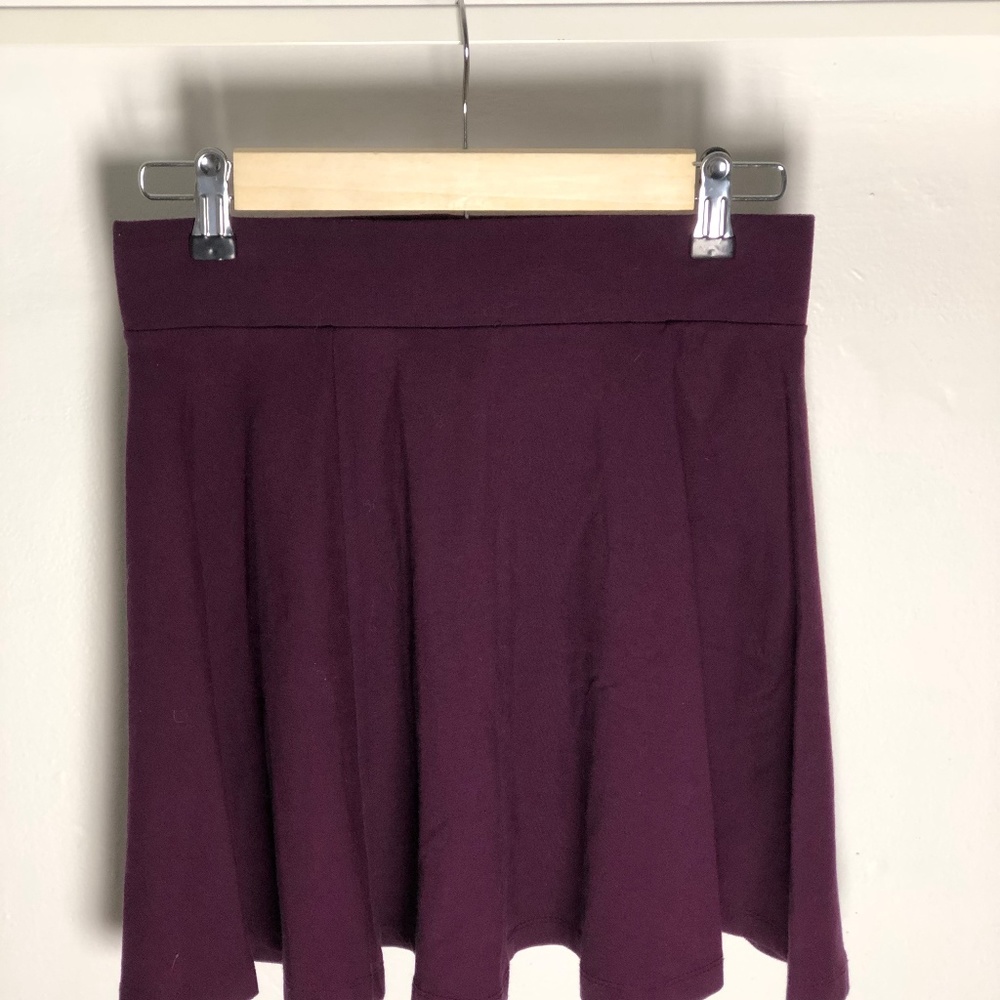 H&M Divided Maroon Skater Skirt (S)